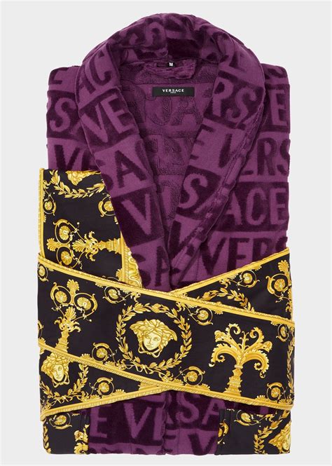 purple versace bathrobe|versace bathrobe women.